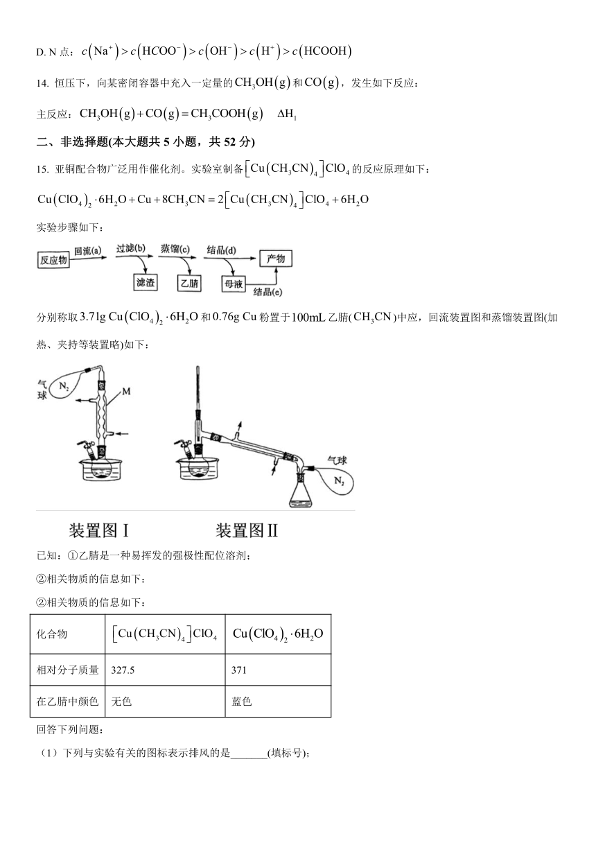 2024年湖南省高考真题化学试题（含答案）