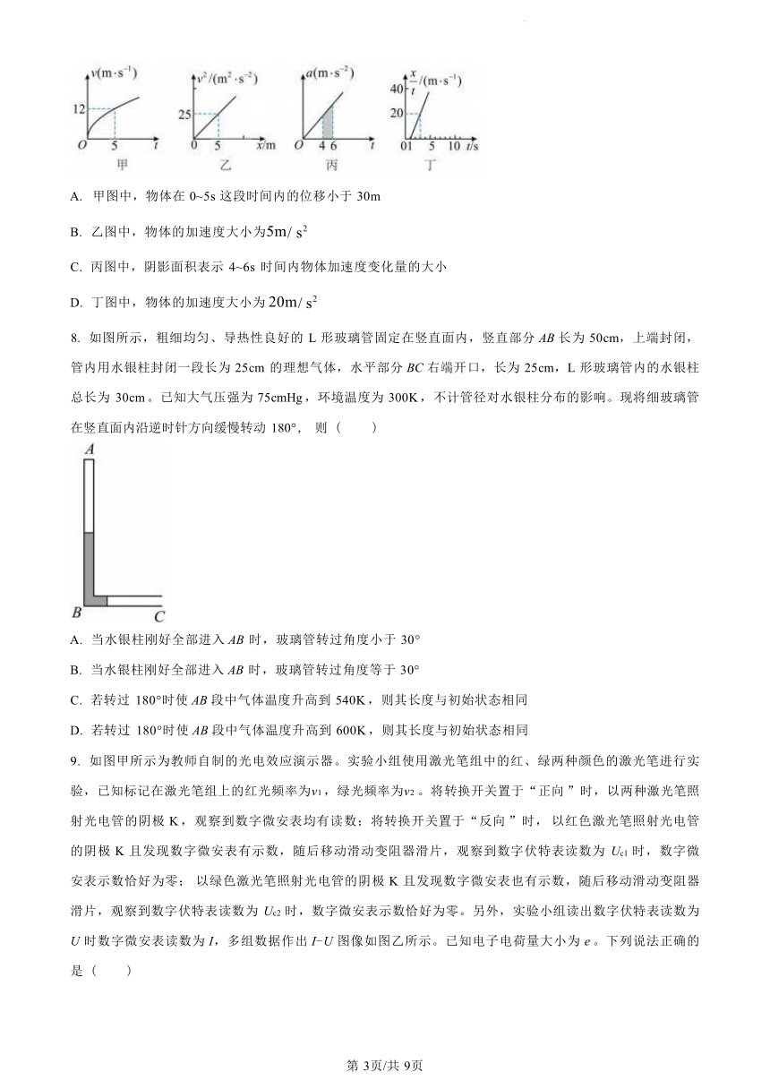 重庆市巴蜀中学校高2025届高二下学期7月期末物理试卷（图片版，含解析）