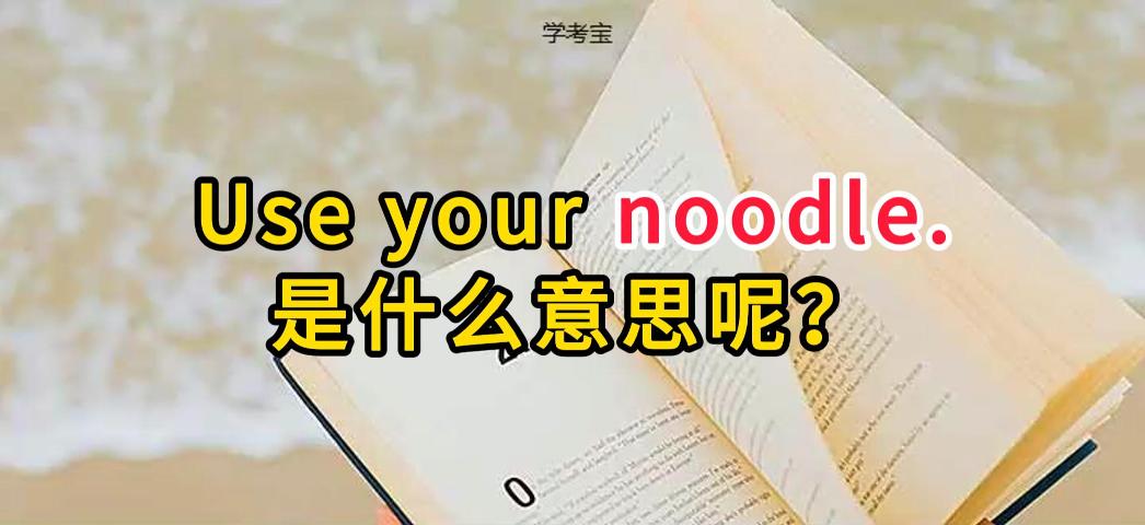 Use your noodle是什么意思