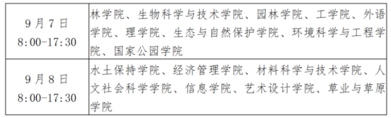 北京林业大学2024级新生开学哪天报到