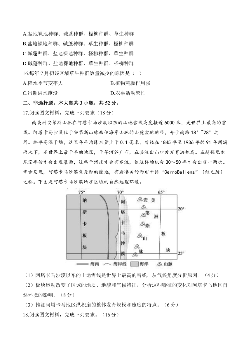 （5）自然环境的整体性与差异性—高二地理人教版（2019）选择性必修一单元检测卷（A卷）（含答案解析）