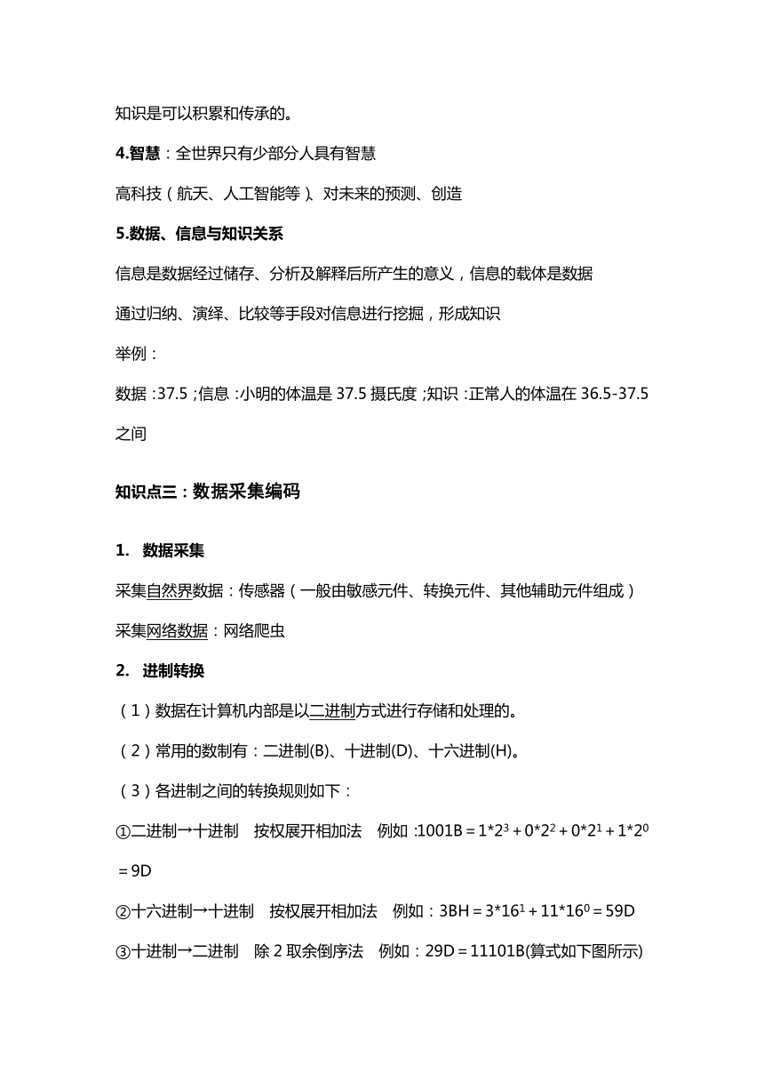 专题01 数据与信息-2024-2025学年高中信息技术一轮复习（浙教版）