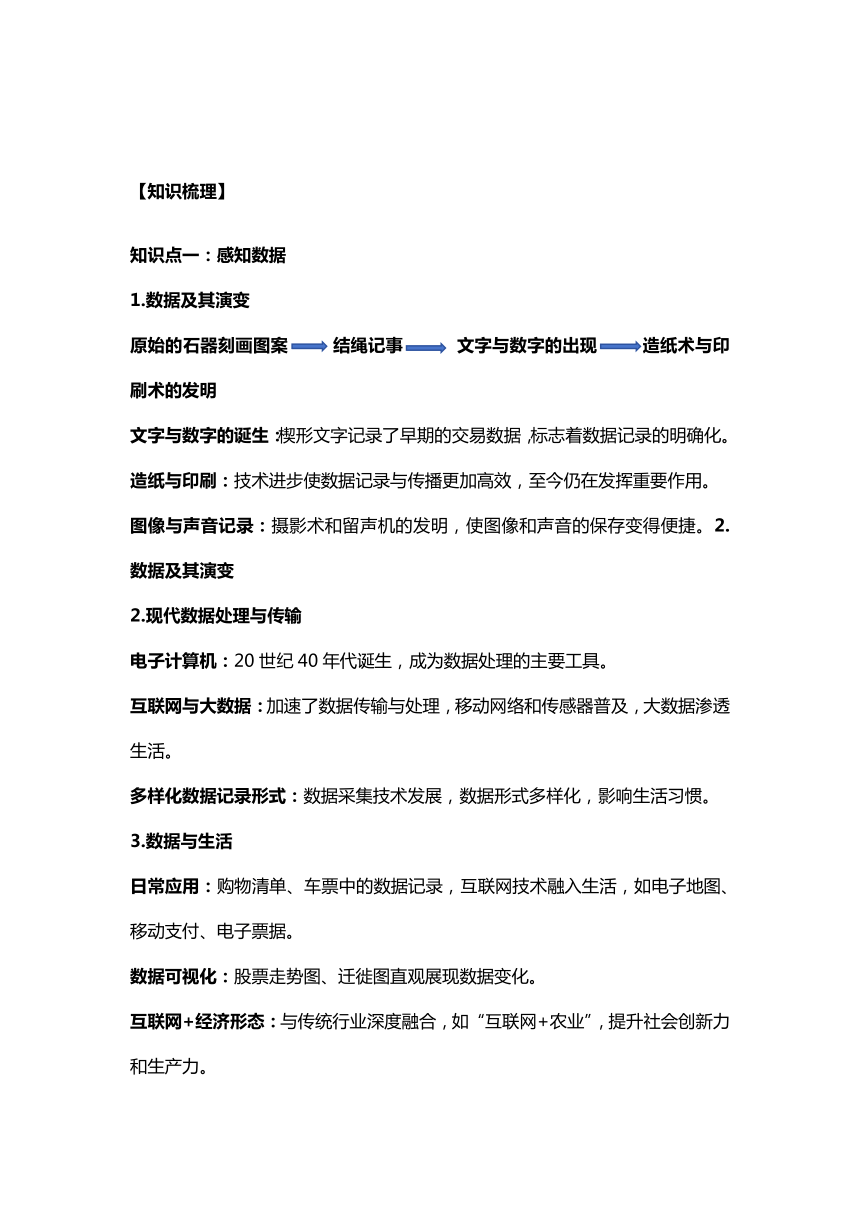 专题01 数据与信息-2024-2025学年高中信息技术一轮复习（浙教版）