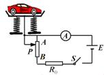 如图是测量汽车质量的地磅示意图，汽车的质量可通过电流表的示数读出，下列说法正确的是（  ）A．电流表的示...
