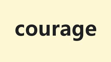 courage是什么意思_courage怎么读_courage的用法_翻译_短语搭配_权威例句