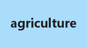 agriculture是什么意思_agriculture怎么读_agriculture的用法_翻译_短语搭配_权威例句