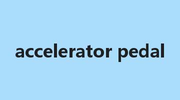 accelerator pedal是什么意思_accelerator pedal怎么读_accelerator pedal的用法_翻译_短语搭配_权威例句