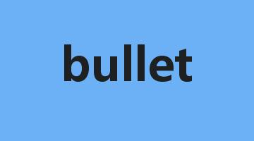 bullet是什么意思_bullet怎么读_bullet的用法_翻译_短语搭配_权威例句