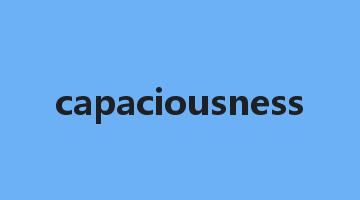 capaciousness是什么意思_capaciousness怎么读_capaciousness的用法_翻译_短语搭配_权威例句