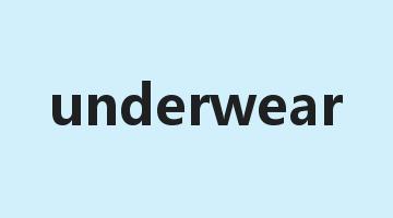 underwear是什么意思_underwear怎么读_underwear的用法_翻译_短语搭配_权威例句