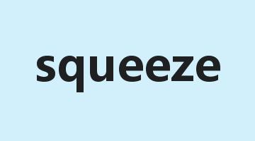 squeeze是什么意思_squeeze怎么读_squeeze的用法_翻译_短语搭配_权威例句