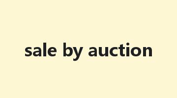 sale by auction