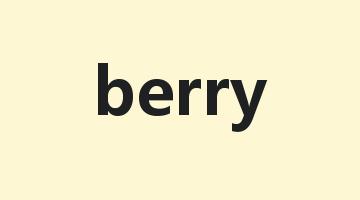 berry是什么意思_berry怎么读_berry的用法_翻译_短语搭配_权威例句