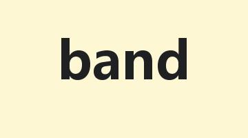 band是什么意思_band怎么读_band的用法_翻译_短语搭配_权威例句