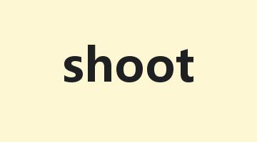 shoot是什么意思_shoot怎么读_shoot的用法_翻译_短语搭配_权威例句