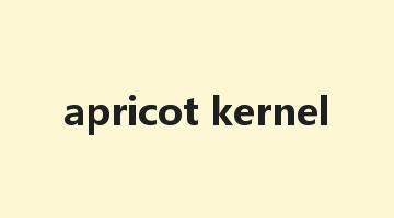 apricot kernel是什么意思_apricot kernel怎么读_apricot kernel的用法_翻译_短语搭配_权威例句