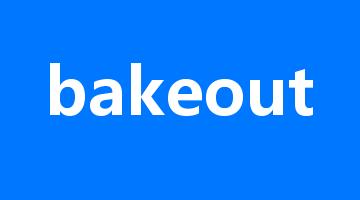 bakeout是什么意思_bakeout怎么读_bakeout的用法_翻译_短语搭配_权威例句