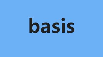 basis是什么意思_basis怎么读_basis的用法_翻译_短语搭配_权威例句