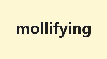 mollifying是什么意思_mollifying怎么读_mollifying的用法_翻译_短语搭配_权威例句