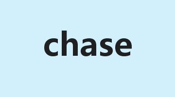 chase是什么意思_chase怎么读_chase的用法_翻译_短语搭配_权威例句