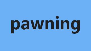 pawning是什么意思_pawning怎么读_pawning的用法_翻译_短语搭配_权威例句