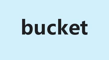 bucket是什么意思_bucket怎么读_bucket的用法_翻译_短语搭配_权威例句