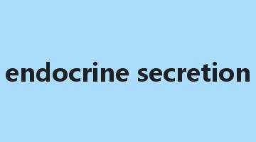 endocrine secretion是什么意思_endocrine secretion怎么读_endocrine secretion的用法_翻译_短语搭配_权威例句