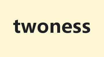 twoness是什么意思_twoness怎么读_twoness的用法_翻译_短语搭配_权威例句