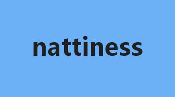 nattiness是什么意思_nattiness怎么读_nattiness的用法_翻译_短语搭配_权威例句