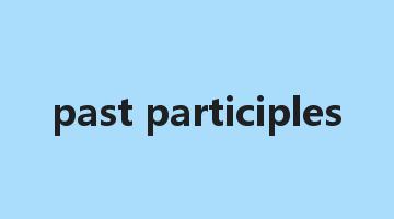 past participles是什么意思_past participles怎么读_past participles的用法_翻译_短语搭配_权威例句