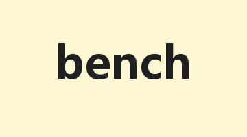 bench是什么意思_bench怎么读_bench的用法_翻译_短语搭配_权威例句