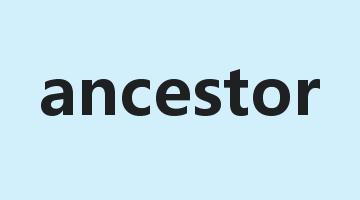 ancestor是什么意思_ancestor怎么读_ancestor的用法_翻译_短语搭配_权威例句