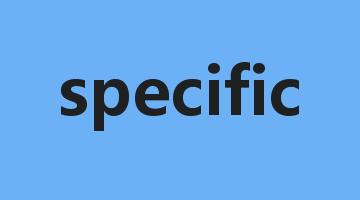 specific是什么意思_specific怎么读_specific的用法_翻译_短语搭配_权威例句