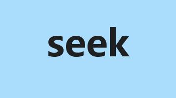 seek是什么意思_seek怎么读_seek的用法_翻译_短语搭配_权威例句