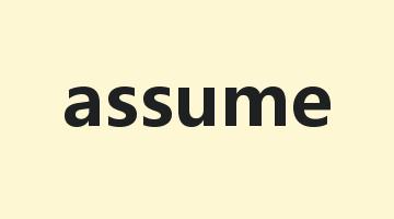 assume是什么意思_assume怎么读_assume的用法_翻译_短语搭配_权威例句