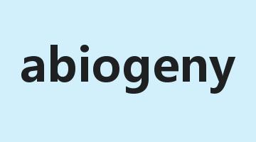 abiogeny