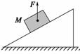 如图，物体M在竖直向上的拉力F的作用下能静止在斜面上，关于 M受力的个数，下列说法中正确的是A．M一定是...