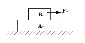 如图所示，在地面上的物体A、B在水平力F作用下处于静止状态，现对A、B进行受力分析，以下关于A、B受力的...