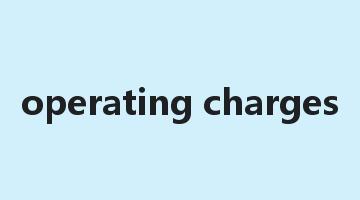 operating charges是什么意思_operating charges怎么读_operating charges的用法_翻译_短语搭配_权威例句