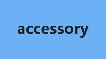 accessory是什么意思_accessory怎么读_accessory的用法_翻译_短语搭配_权威例句