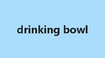 drinking bowl是什么意思_drinking bowl怎么读_drinking bowl的用法_翻译_短语搭配_权威例句