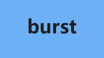 burst是什么意思_burst怎么读_burst的用法_翻译_短语搭配_权威例句