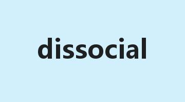 dissocial是什么意思_dissocial怎么读_dissocial的用法_翻译_短语搭配_权威例句