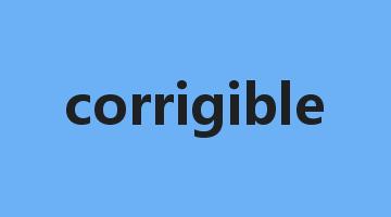 corrigible是什么意思_corrigible怎么读_corrigible的用法_翻译_短语搭配_权威例句