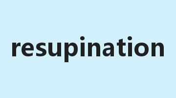 resupination是什么意思_resupination怎么读_resupination的用法_翻译_短语搭配_权威例句