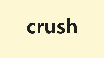 crush是什么意思_crush怎么读_crush的用法_翻译_短语搭配_权威例句