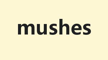 mushes是什么意思_mushes怎么读_mushes的用法_翻译_短语搭配_权威例句