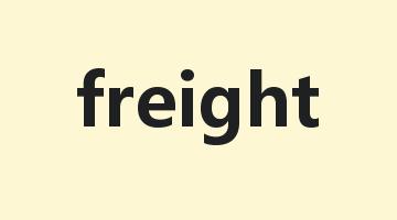 freight是什么意思_freight怎么读_freight的用法_翻译_短语搭配_权威例句