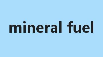 mineral fuel是什么意思_mineral fuel怎么读_mineral fuel的用法_翻译_短语搭配_权威例句