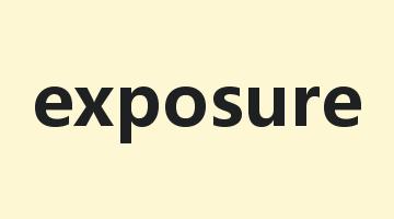 exposure是什么意思_exposure怎么读_exposure的用法_翻译_短语搭配_权威例句